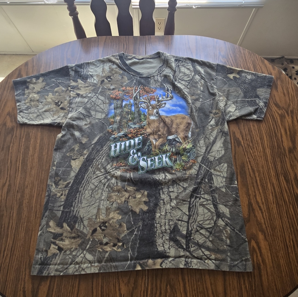 Buck Wear Vintage Camo Deer Tshirt
